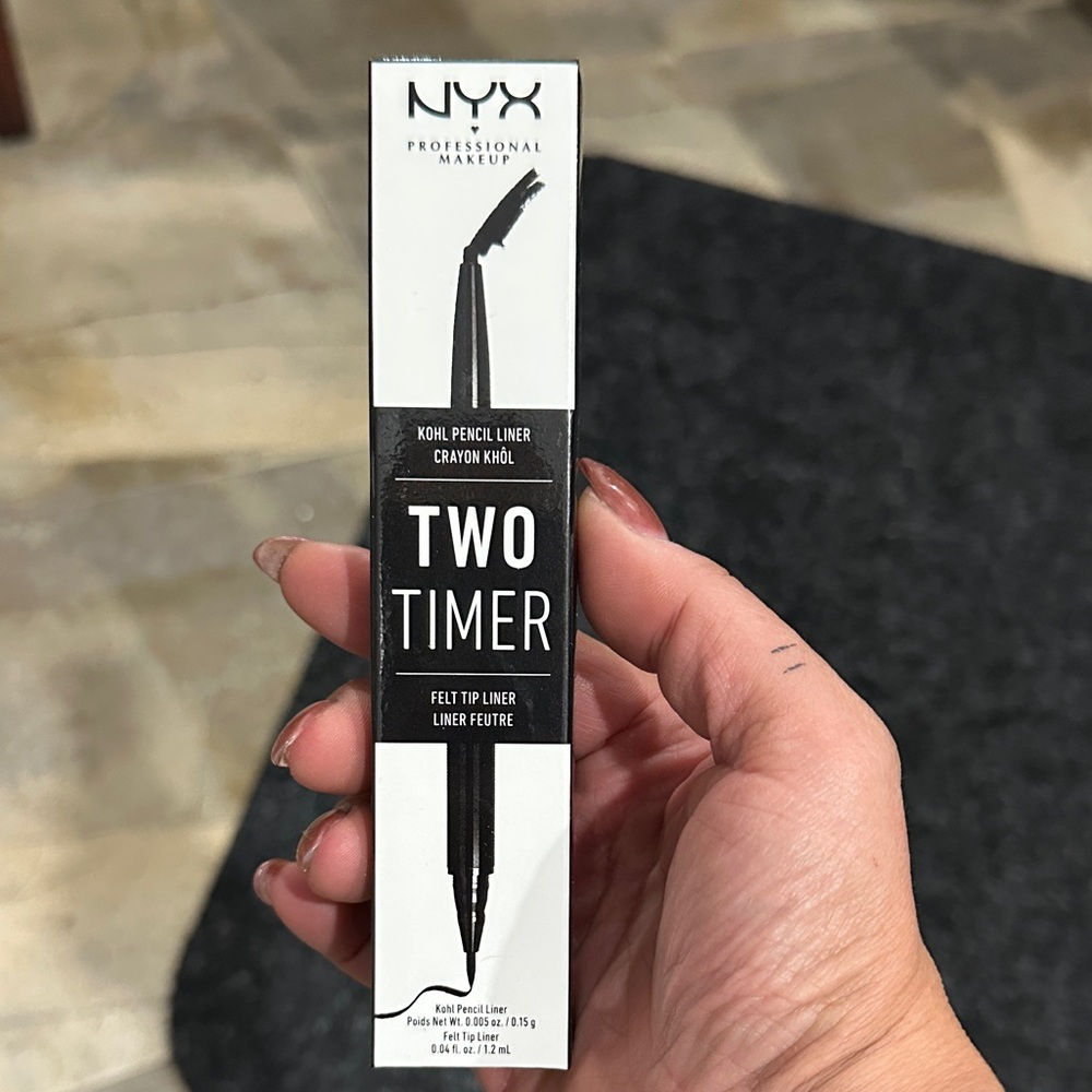 NYX Two Timer Dual Ended Eyeliner - Black Precision